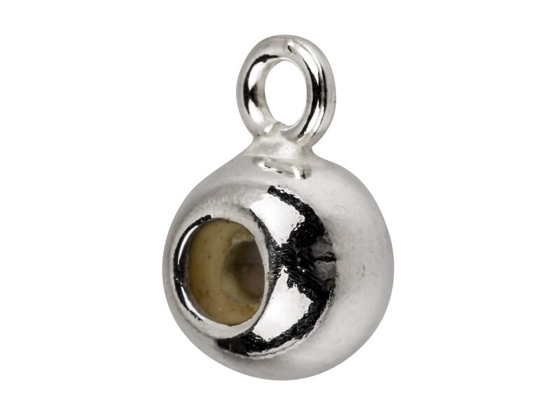 92.5 Sterling Silver Silicon Sliding Ball Clasp With Ring Etsy