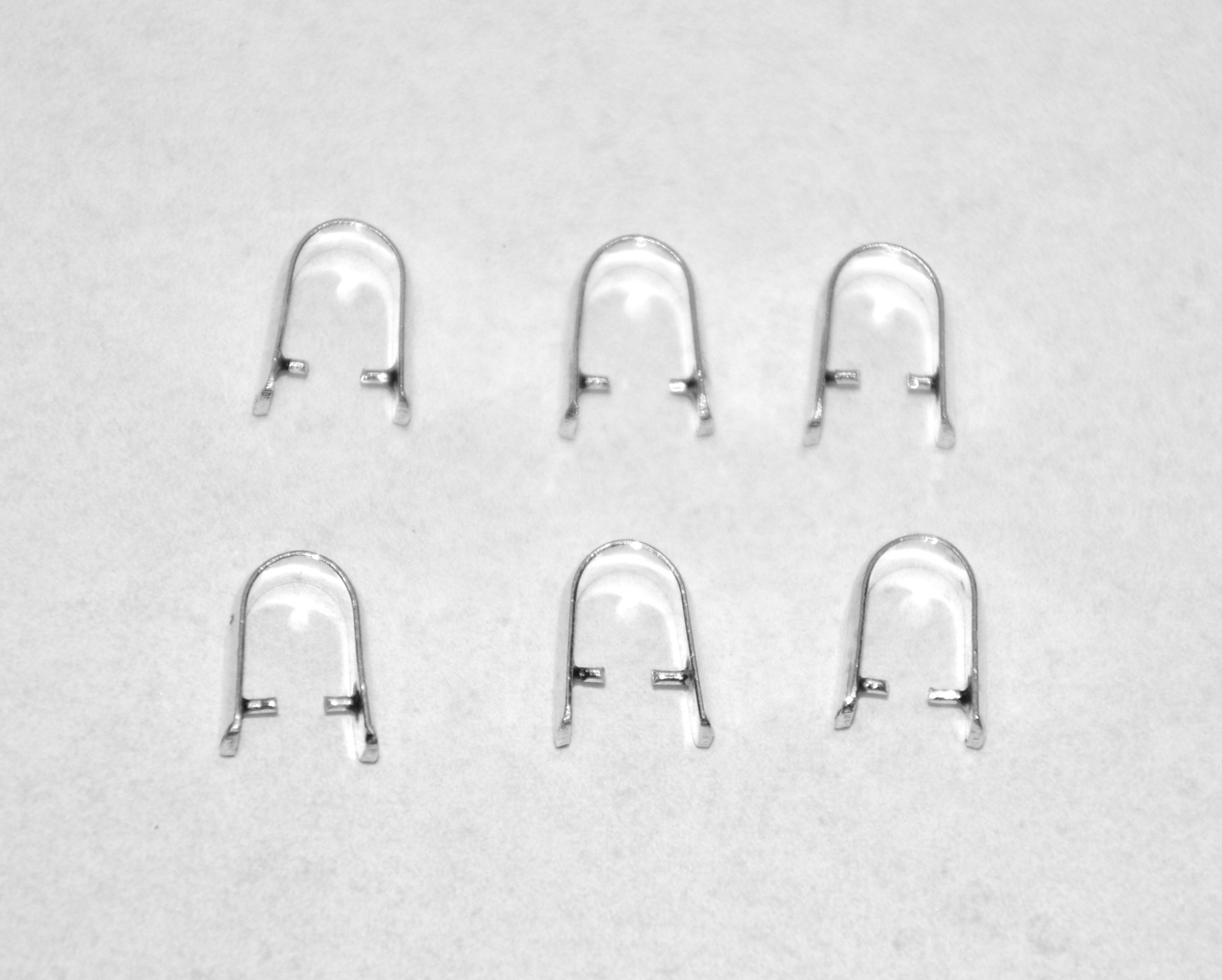 20 Ice Pick Bails, Silver, Tiny, Pinch, Small, Pendant, DIY, Necklace, Jewelry  Making, 10.67mm, CLSPB011 