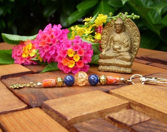 Rosary of Gratitude Adult I Mala, Rosary I Beads of gratitude I Meditation I Spirituality I Natural stone jasper lapis lazuli.