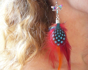 Boucles d'oreille  plume