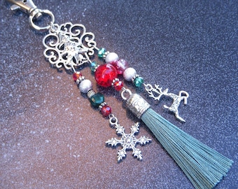 Christmas bag jewelry I Key ring I Tree decoration I Car jewelry I Original women's gift, Christmas gift I Teacher gift