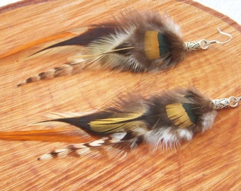 Feather earring I Original earring I Lightweight earring I Hippie chic I Ethnic earring I Original gift