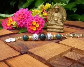 Rosary/Mala of Gratitude for adults. Gratitude beads, 7 thanks, Meditation, Yoga. Spiritual gift. Natural Indian Agate stone.