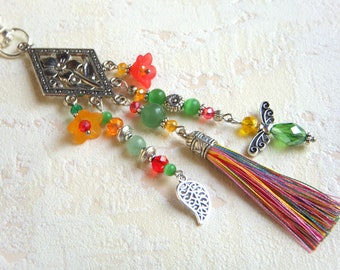Bag charm I Key ring I Car jewelry I Multicolored bag charm I Original women's gift I Christmas gift I Teacher gift