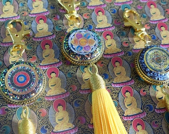 Bag charm. Key ring. Car charm. Original bag charm with beautiful Nepalese bead. Very original Christmas gift for women.