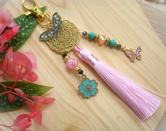 Original bag charm, key ring, car charm, powder pink bag charm, women's gift, Christmas gift, teacher gift, lucky charm
