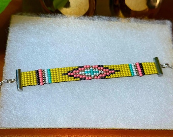Colorful Native Beadwork Bracelet