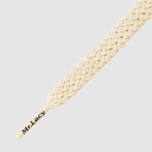 Mr Lacy Ropies Cream, Flat woven laces Premium Quality shoelaces 130 cm