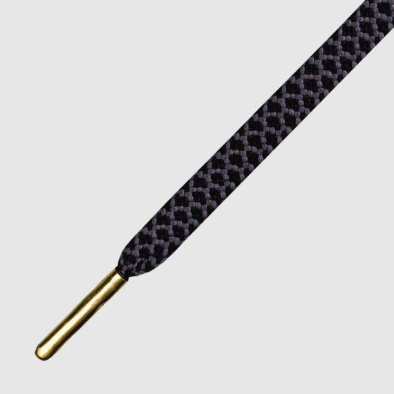 Premium Laces Flat Black Lace with Gold Metal Tip Laces Mr Lacy Skinnies
