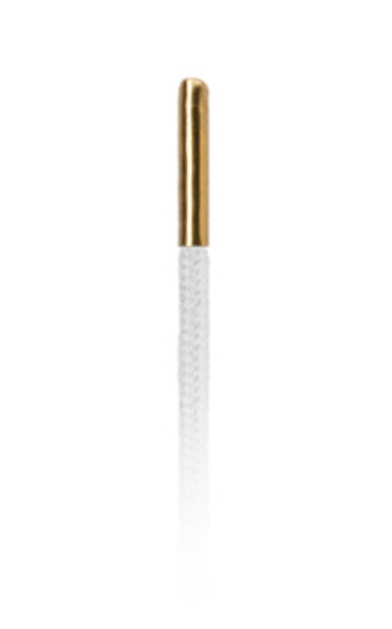 Laces Mr Lacy Flatties Premium Laces Flat White Shoelace with Gold Metal Tip