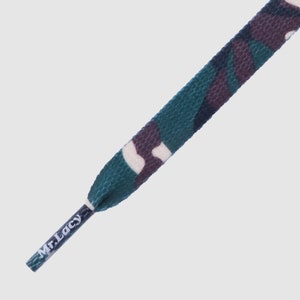 Laces Mr Lacy Printies Flat Impresso Cadarços Camo Verde de alta qualidade