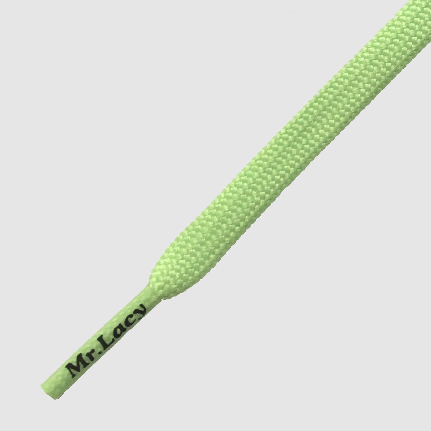 Laces Mr Lacy Pastel Green, Flat Premium Shoelaces high quality