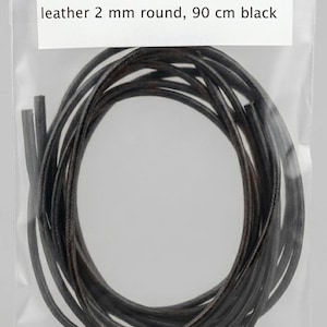 Leren schoenveters 2 mm rond, 90 cm dunne veters voor nette schoenen, zwart of bruin | Mr.Lacy