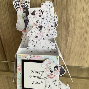 Cartoon dog 101 Dalmatian’s Pop Up Card Birthday