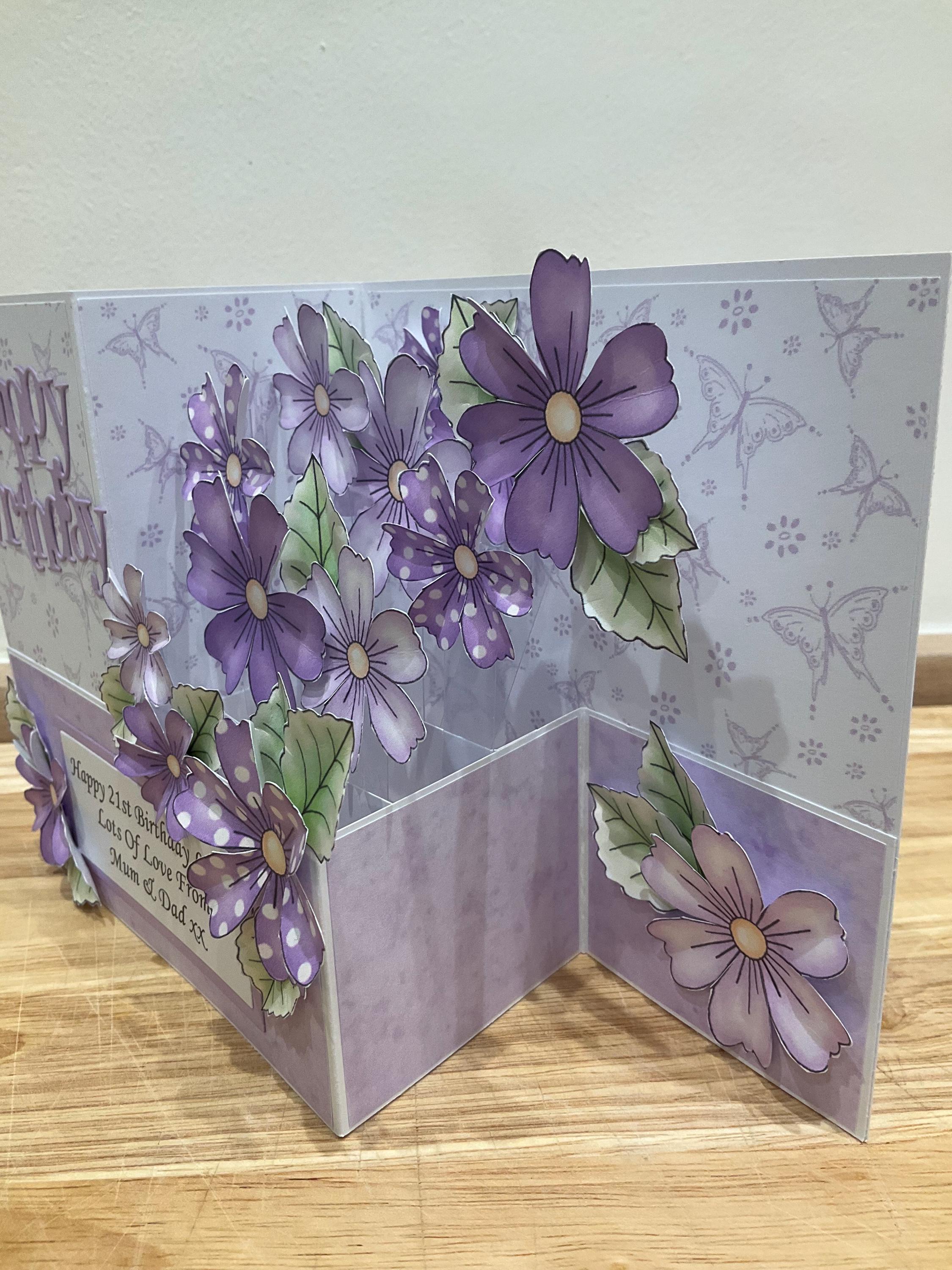 Happy Birthday Floral Pop up Card - Etsy UK