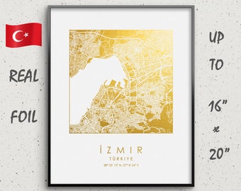 turkey home office apartments zmir map print gold silver foil square city wall art poster up to 16 turkey print etsy turkey home office apartments zmir map print gold silver foil square city wall art poster up to 16 turkey print etsy