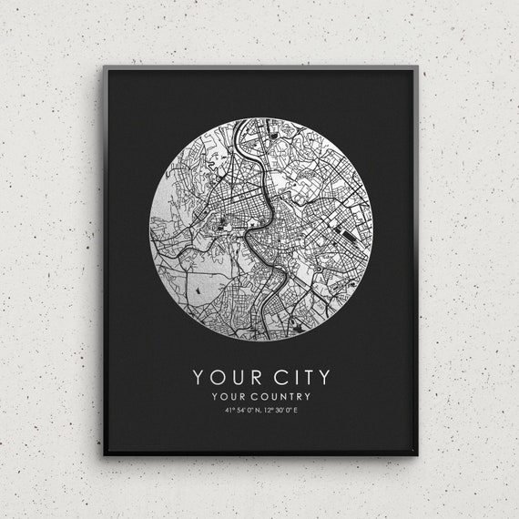 Real gold foil print of United kingdom wall art decor framed poster personalized artwork map gifts for friends BIRMINGHAM city map print