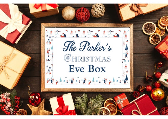 Personalised A4 Christmas Eve Box Sign for your Christmas Eve Box Personalised A4 Christmas Eve Box Sign for your Christmas Eve Box