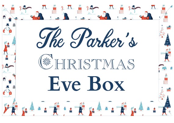 Personalised A4 Christmas Eve Box Sign for your Christmas Eve Box Personalised A4 Christmas Eve Box Sign for your Christmas Eve Box
