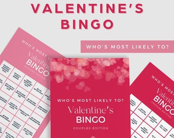 Valentine printable for couples - Valentines Day Bingo Couples Edition