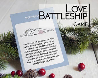 Romantic game for lovers: Love Battleship printable version with sex positions