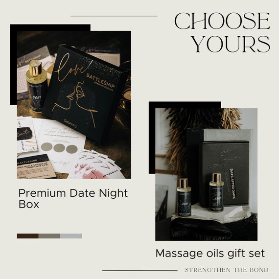 OpenMity Massage Oil for Couples – Date Night Box with Relaxing Massage Oil Set for The Perfect Date Night, Including Two Different Massage Oils and