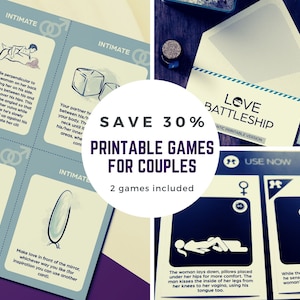 Printable games for couples. Sexy gift for husband or boyfriend