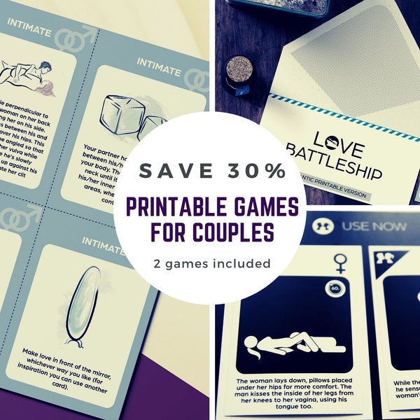 Printable games for couples. Sexy gift for husband or boyfriend