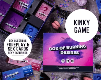 Sexy Game with Erotic Paintings. Box of Burning Desires. Valentines gift for him.