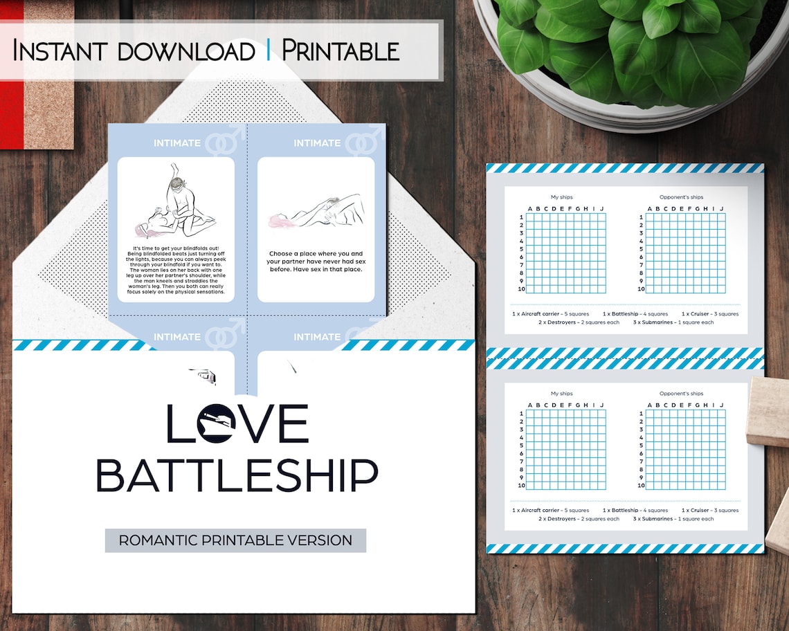 Romantic Game for Lovers: Love Battleship Printable Version With Sex