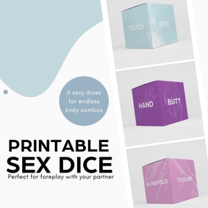 Sex dice game for couples - printable - sexy gift for him
