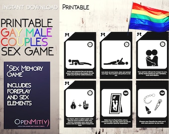 Gay sex positions kinky gay sex game, PRINTABLE version, gay boyfriend gift