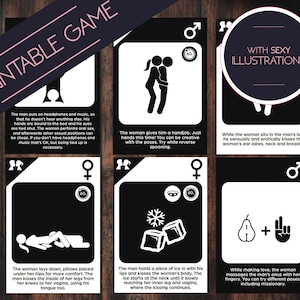 Sexy Anniversary Gift, Printable sex game, naughty love coupons for boyfriend with sex positions