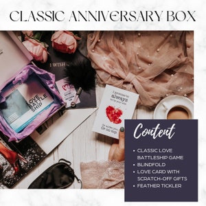 Date Night Box Anniversary Gift for Couples Lovebox for Wedding Gift Classic date box