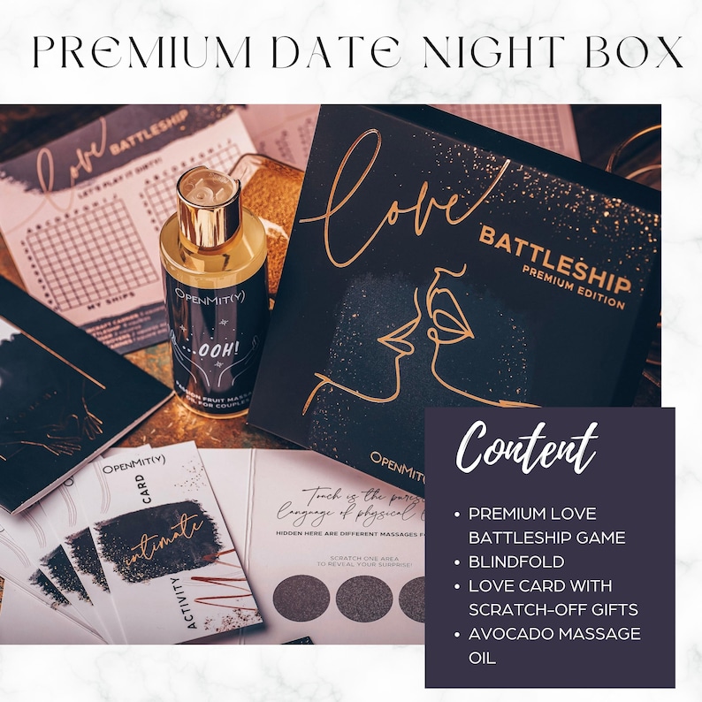 Date Night Box Anniversary Gift for Couples Lovebox for Wedding Gift Premium date box