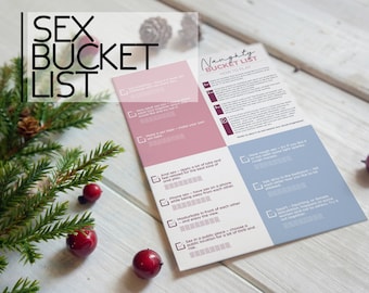 Sex Bucket List printable game for couples