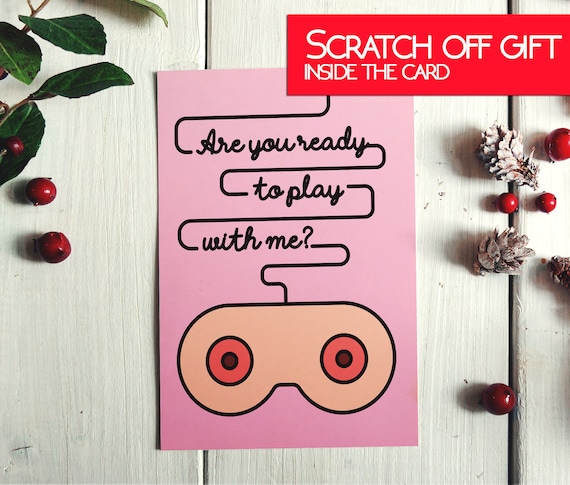 Sexy Gamer Valentines Card With Scratch off Gift Inside