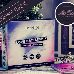 Lesbian Wedding Gift Game for Gay Girlfriend Couples, Lesbian Gift for Girlfriend Love Battleship lesb