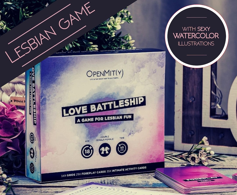 Lesbian Wedding Gift Game for Gay Girlfriend Couples, Lesbian Gift for Girlfriend Love Battleship lesb