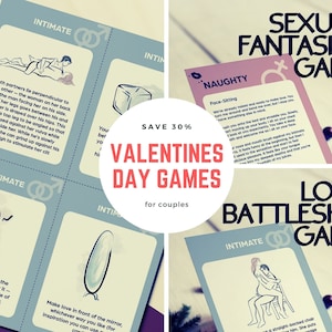 Jeux de la Saint-Valentin, cartes de jeu pouvant être utilisées comme coupons coquins ou coupons d'amour pour elle, cartes de position sexuelle incluses