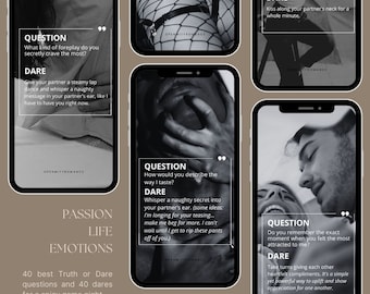 Truth or dare for couples, naughty last-minute gift for boyfriend, PDF