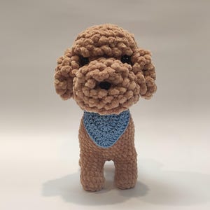 Apricot Poodle Plush Toy | Handmade Crochet Poodle | Soft Cute Crochet Stuffed Animal | Perfect Gift for Dog Lovers | Crochet Plush Poodle