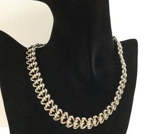 Vintage stylish silver necklace