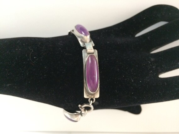 Georg Kramer silver and amethyst bracelet - image 1