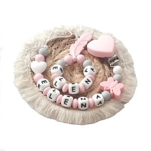 Personalized pacifier clip