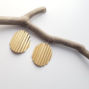 Potato Chips Brass Earrings
