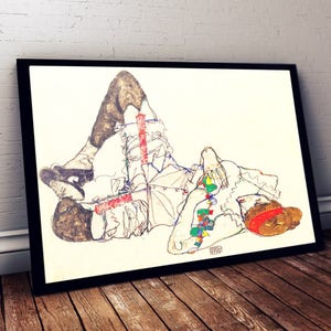 Woman lying on her back, Egon Schiele