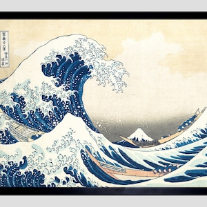 The Great Wave off Kanagawa, Katsushika Hokusai, Japanese art, antique print