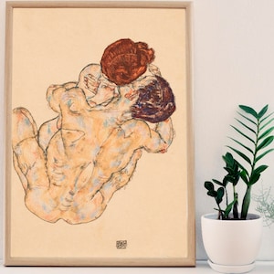 Man and woman, Embrace (1917), Egon Schiele, Fine Art Print, Giclee