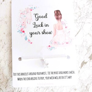 Good Luck in your dance show Ballerina Wish Bracelet, Dance Show Gift, dance show good luck gift bild 6